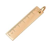 Règle Miniature en Laiton, 6 cm Longueur, 3 mm Épaisseur, Pendentif pour Bureau et École