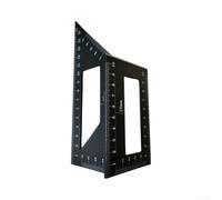 Règle multi-angle portable 22 cm pour la construction (noir)