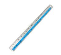 Règle multi-usage à bords droits avec bords pour une mesure précise des besoins - Double règle de mesure - Rangement facile en métal