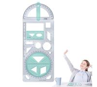 Règle multifonctionnelle instrument de mesure - Règle de dessin flexible pour la géométrie, les mathématiques et le dessin, outil de mesure multi-échelle pour étudiants, architectes et ingénieurs