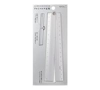 Règle multiple en aluminium MIDORI, 30 cm, argent A, pliable, 30 cm