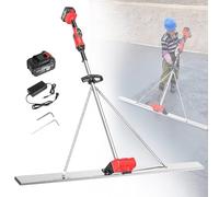 RèGle Nivellement Ciment Chape éLectrique Kit de vibrateur pour Chape à béton, Outil de Vibration pour Le Traitement du béton, Lame de 150 cm, 6 000 TR/Min, Outil de vibrateur pour f