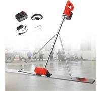 RèGle Nivellement Ciment Chape éLectrique Kit vibratoire pour Chape à béton, 150 cm, Outil de Finition pour Chape à béton, Batterie 6 000 TR/Min, règle de nivellement vibrante pour c