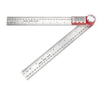 Règle numérique Règle électronique en acier inoxydable Outil de mesure à 360 degrés pour la mesure de la longueur d'angle Exactitude professionnelle Outil à main Ingénieurs (0-300mm)