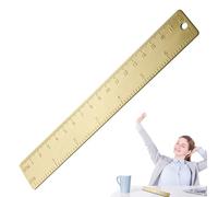 Règle | Outil multifonction à double échelle,Règle droite en cuivre avec trous - Pour dessiner, découper, travaux manuels, largeur et hauteur, élèves et enseignants