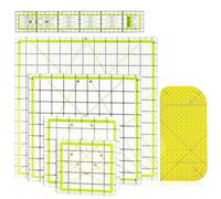 Règle Patchwork, 6 pièces Regle De Couture, Regle Couture, Règles De Matelassage Avec échelle en pouces et affichage d'angle, parfait pour le patchwork (4,5"/6"/9,5"/12,5"/12 x 2"/7,9 x 3,9")