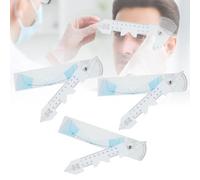 Règle PD avec manuel d'instructions (français non garanti), outil de mesure de lunettes en acrylique 5 en 1 pour PD, PH, CVD, FFA, PT et diamètre pupille/iris (3Pcs)