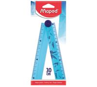 Maped - Règle Pliable Arctic 2 en 1 - Règle 15/30 cm - Plastique Décoré - Ergonomique et Compacte - Fourniture Scolaire