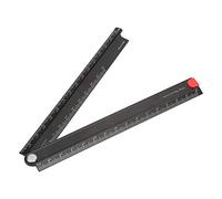 Règle Pliable, 1pcs 0-300mm L- Type Règle Pliante d'Alliage d'Aluminium Kit de d'Apprentissage Pratique Fournitures de Dessin