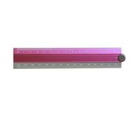 Règle pliable en alliage d'aluminium multifonction pour bureau, salle de classe, ingénierie, rédaction, mesure en acier inoxydable