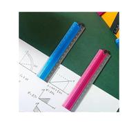 Règle pliable en alliage d'aluminium, outil de mesure simple et pliable en métal, bleu et noir, violet