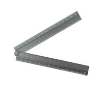 Règle pliable en aluminium de 30 cm - Outil d'angle multifonction portable avec échelle haute visibilité pour architectes, ingénieurs et artistes, dessin de précision, dessin technique et art