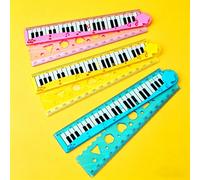Règle pliable en forme de note de musique, règle de clavier de piano 30 cm, règle à courbe ondulée, règle en plastique créative 15 cm, fournitures scolaires pour l'apprentissage des étudiants, rentrée