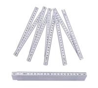 Règle pliable en plastique de 2 mètres, 2 pièces, avec échelle de mesure facile à lire, pour la Construction et le milieu éducatif