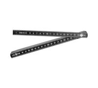 Règle pliable noire de 2 m avec rivets métalliques pour plus de durabilité et des mesures précises. Mesure claire de l'échelle
