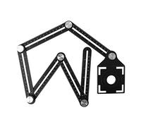 Règle pliable pour positionnement des trous de carrelage - Règles d'angle multi-gabarits pour W/guide de perçage pour perforateur menuiserie Règle multi-angles