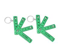 Règle Pliante ABS 2 Pièces Règle Pliable Portable de 0,5 M avec Porte-clés pour la Pose de Carreaux de Menuiserie Projets de Bricolage Matériau ABS Durable 50 cm 19,7 Pouces (Verte)
