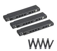 Règle Pliante de Mesure de 1m Mesures Métriques Règle de Construction règle du mètre métrique en Blanc pour les Menuisiers, les Chantiers de Construction, les Projets de Bricolage 3 Pièces noir