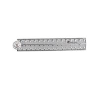 Règle pliante en acrylique transparent de 0 à 30 cm - Outil de mesure à bord droit en plastique pour dessin, dessin, scrapbooking, école, bureau