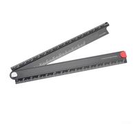 Règle pliante en alliage d'aluminium de 0 à 300 mm (30 cm) avec angle droit de 90 degrés pour la mesure, règle en métal portable en forme de L pour l'ingénierie et l'apprentissage