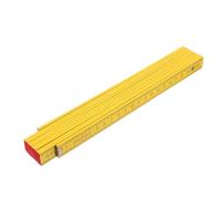 Règle Pliante en Bois de Bouleau Double Face Graduations 2 Mètres | Légère et Portable, Pliage en Dix Sections, Visibilité Rapide, pour Enseignants et Poseurs