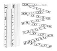 Règle Pliante en Plastique Multi-Angle - 2 Pièces Pour le Travail du Bois, Menuiserie, Chantiers de Construction et Projets de Bricolage