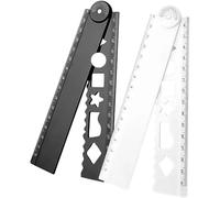 Règle Pliante Multifonctionnelle En Plastique Outil De Mesure De Dessin Géométrique Pour Étudiants Architectes Ingénierie Dessin Échelle Pliable Professionnelle 2 Pièces