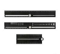 Règle pliante polyvalente multifonction avec rapporteur pour lignes droites, lignes parallèles et angles de mesure