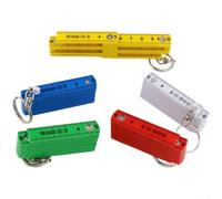 Règle pliante portable, multi-usages, règle de mesure double face, 0,5 m, 10 plis porte-clés règle pour dessin, artisanat, mesure en plastique (bleu)