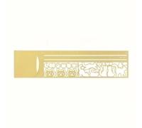 Règle pochoir chat en cuivre et marque-page, outil de mesure de 10 cm avec un design adorable - Règles à motif de chat pour agendas et fournitures de bureau