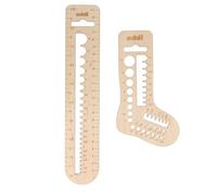 Règle pour aiguilles à tricoter et à crocheter Addi Calibro - 1 pièce en bois