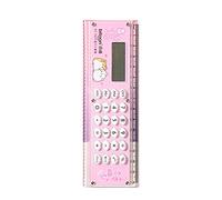 Règle pour calculatrice intelligente avec écran LED transparent à 8 chiffres, bouton sensible, 1 pile (incluse) règle droite pour couture