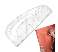 Règle pour patrons de couture - Règle de modélisme | Outil pour la fabrication de vêtements Mesure de conception avec virgule, Règle pour les mesures de création de vêtements pour la