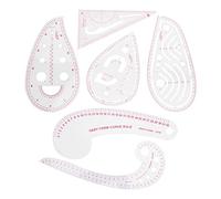 Règle pour vêtements, ensemble d'outils de couture multifonctionnels et légers, outils de tailleur en plastique pour vêtements 6 pièces
