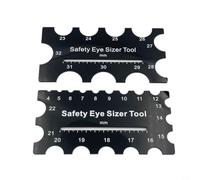 Règle pour yeux Sécurité 4-32mm pour bois 2PCS Outil Mesure Règle | Mesure prÃ©cise 4-32mm, design poreux pour bois, identification rapide diamÃ¨tre, pour idÃ©al amigurumi, tricot