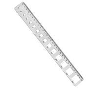 Règle précise en acier inoxydable avec trous carrés ronds pour des mesures précises d'ingénierie 0,5 mm résistance aux erreurs Règle échelle de mesure professionnelle d'architecte