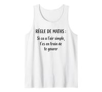 Règle Professeur de Math Humour mathématiques Prof de Maths Débardeur