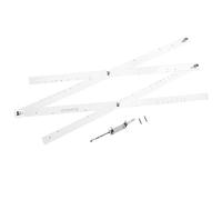 Règle professionnelle de 50 cm - Règle de dessin - Pantographe - Pliable - Réducteur - Outil multifonction - Outil d'angle en aluminium