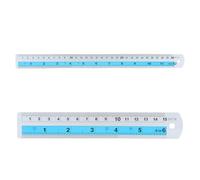 Règle professionnelle en métal à bords droits avec mesures impériales et métriques 15,2 cm et 30,5 cm pour projets d'artisanat