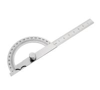 Règle Rapporteur D’angle en Acier Inoxydable 180° à Deux Bras | Mesure 0-140mm, Design Deux-en-un, Antirouille et Résistant aux Rayures, Argenté