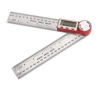 Règle rapporteur numérique inox 0-200mm 360° avec écran LCD - Mesure précise angle 0.05°, verrouillage pratique pour professionnels et bricoleurs