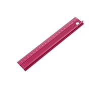 Règle, Règle droite professionnelle en alliage d'aluminium, outil de mesure protection for ingénieurs, 3 tailles, bleu/rouge(Red20cm)