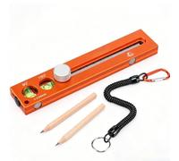 Règle rétractable en alliage d'aluminium avec aimant pour maçonnerie - Niveau à bulle haute précision 18,5 cm (B)