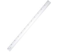 Règle Rigide Transparente Aluminium 60 cm - Graduation Gravée et Bande Antiglisse - Outil de Précision pour Mesure, Traçage et Découpe - Idéale pour Bureau, Atelier et École - Anti Dérapant