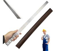 Règle robuste en acier inoxydable de 50,8 cm, unité de mesure en pouces et cm, règle d'autodéfense manuelle centimètre pouce outil de mesure à double échelle pour architectes