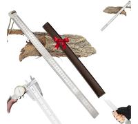Règle robuste (unité de mesure : pouce et cm), bâton de mètre en acier inoxydable de 50 cm, outil de mesure à double échelle avec étui, parfaite pour les architectes et les ingénieurs (règle robuste