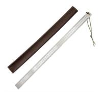 Règle robuste (unité de mesure : pouces et cm), bâton de mètre en acier inoxydable de 50,8 cm, outil de mesure à double échelle avec étui pour architectes, dessinateurs et ingénieurs