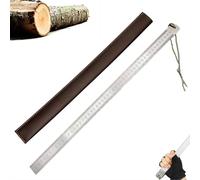 Règle robuste (unité de mesure : pouces et cm), bâton de mètre en acier inoxydable de 50 cm, bord droit pour architectes avec table pouce/métrique, règle d'autodéfense, mesure à double échelle