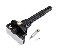 Règle Traceur en Alliage d'Aluminium, Échelle 0-135mm et 0-5,5 Pouces, Marqueur de Mesure Précis - Construction Robuste, Ajustement Fin, Outil Polyvalent pour Menuiserie et