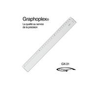 Règle transparente 1 biseau + bosselage 30 cm - graphoplex